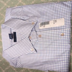 Jeff Rose Soft cotton blue and white check XXL button down shirt.